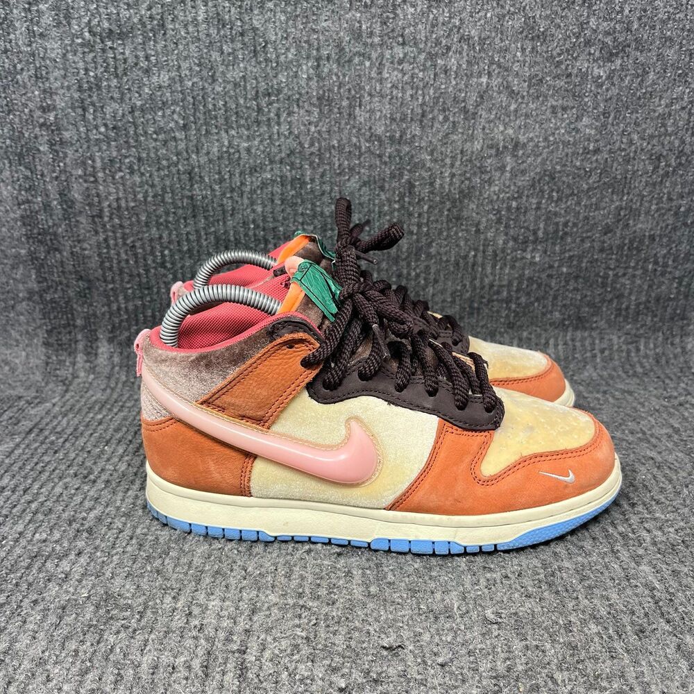 Nike Dunk Mid Social Status Free Lunch Chocolate Brown Mens 5 / 6.5 W DJ1173-700